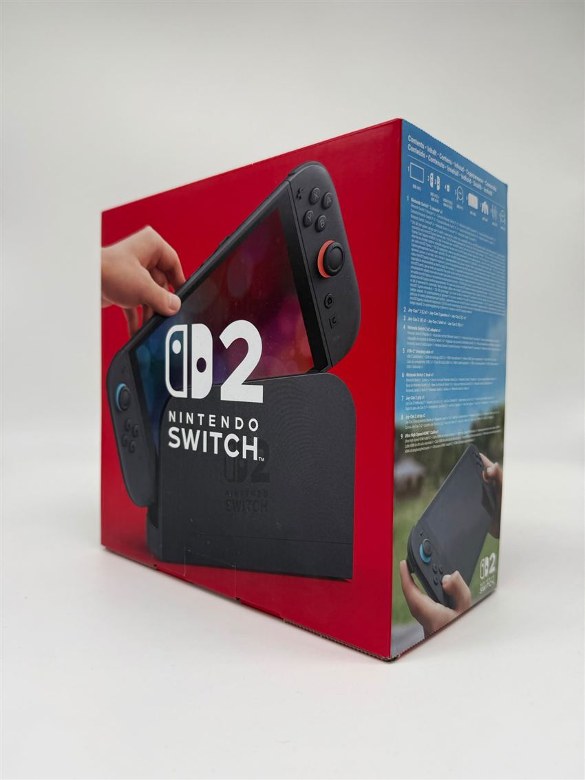 Nintendo Switch 2 console with Joy-Con controllers and dock